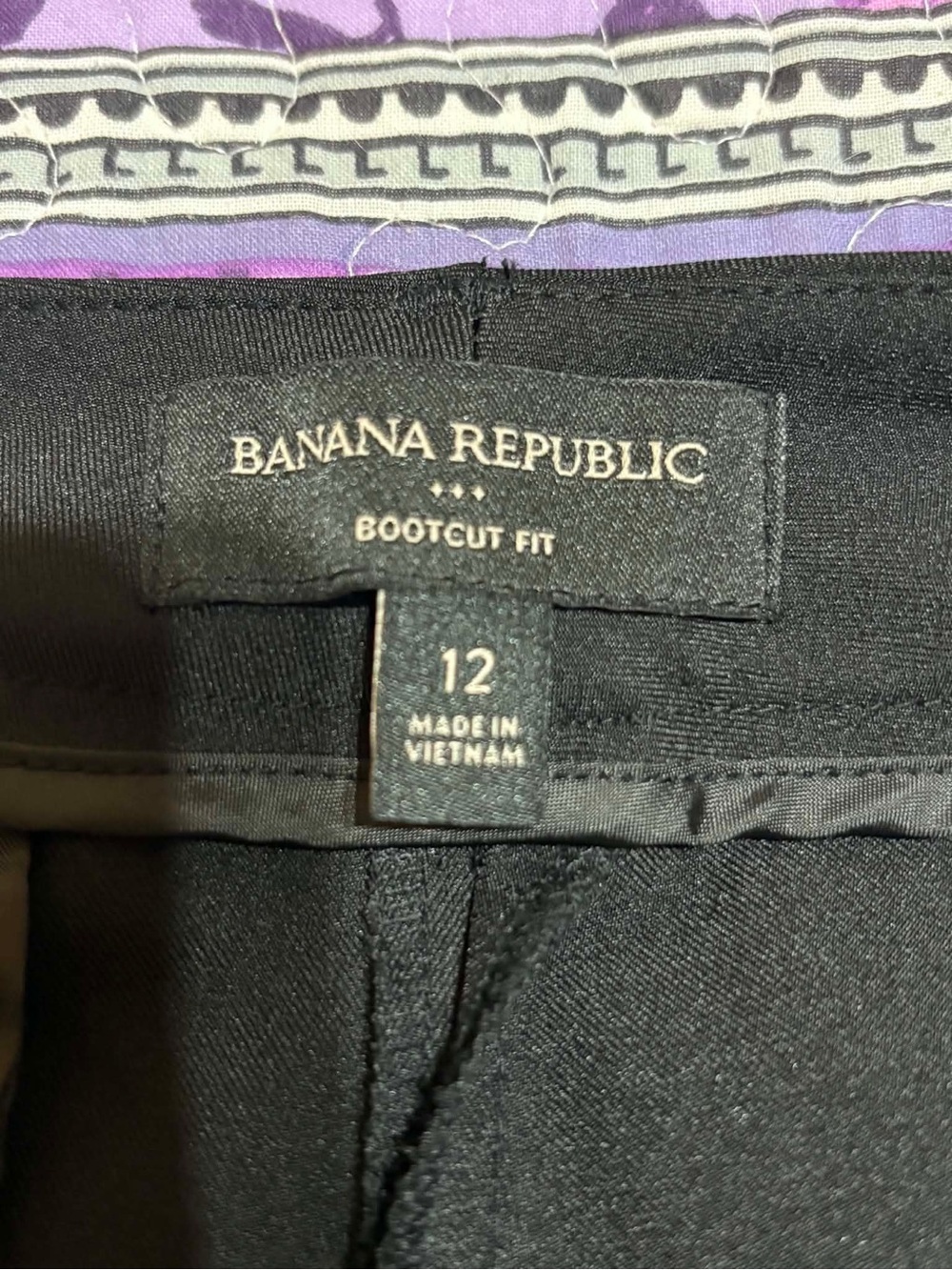 Classic Banana Republic Black Bootcut Women's Stretch Pants size 12 - Picture 3 of 5